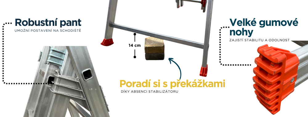 ATLANTA Viceucelovy 3 dilny profesionalni zebrik